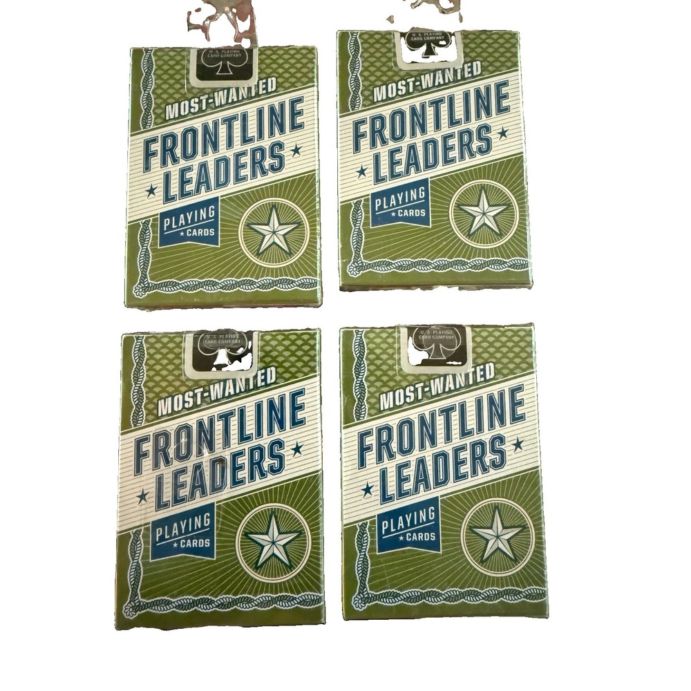 Lot Of 4 Bicycle Most-Wanted Frontline Leaders Playing Cards New Factory Sealed